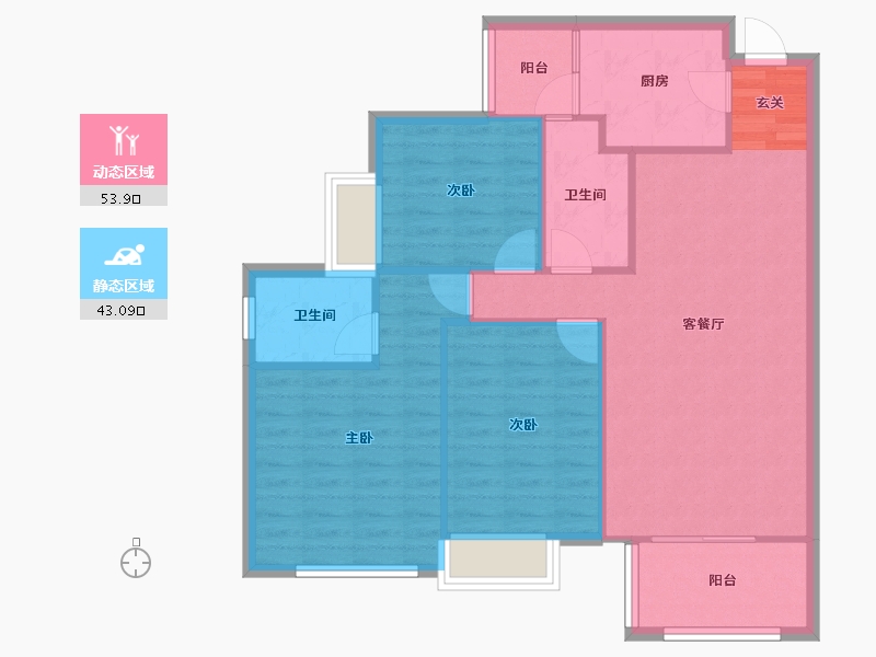 四川省-成都市-香满庭1号楼117m²-88.28-户型库-动静分区