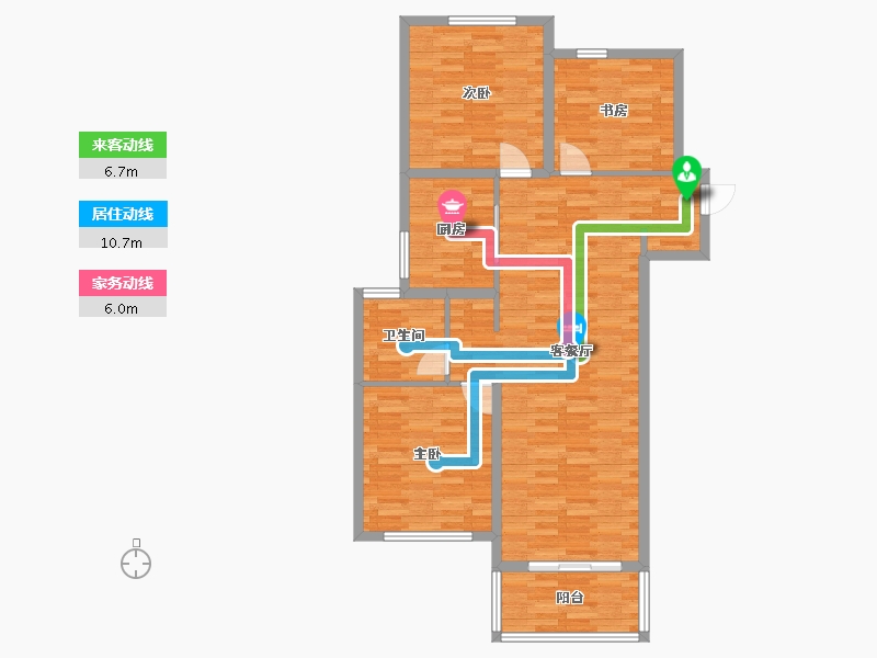 河南省-郑州市-融创瀚海大河宸院三期8号楼,三期9号楼118m²-94.39-户型库-动静线