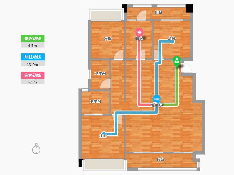 重庆-重庆市-中洲半岛城邦3号楼,5号楼,6号楼,10号楼,12号楼,13号楼,15号楼-102.02-户型库-动静线