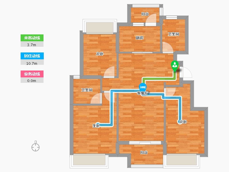 重庆-重庆市-合景融创璟月台5号楼,4号楼,6号楼,7号楼,8号楼,9号楼,10号楼,-77.56-户型库-动静线