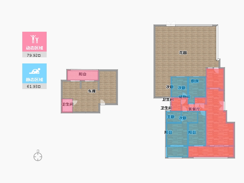 河南省-郑州市-绿地花语城建面147m2-250.49-户型库-动静分区