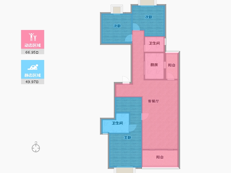 四川省-成都市-恒大牧云天峰J9地块7号楼,8号楼-B2户140m²-105.95-户型库-动静分区