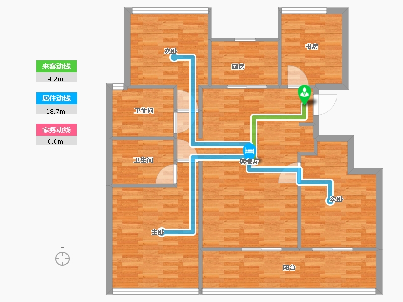 浙江省-杭州市-古翠蓝庭Y2120m2-96.10-户型库-动静线