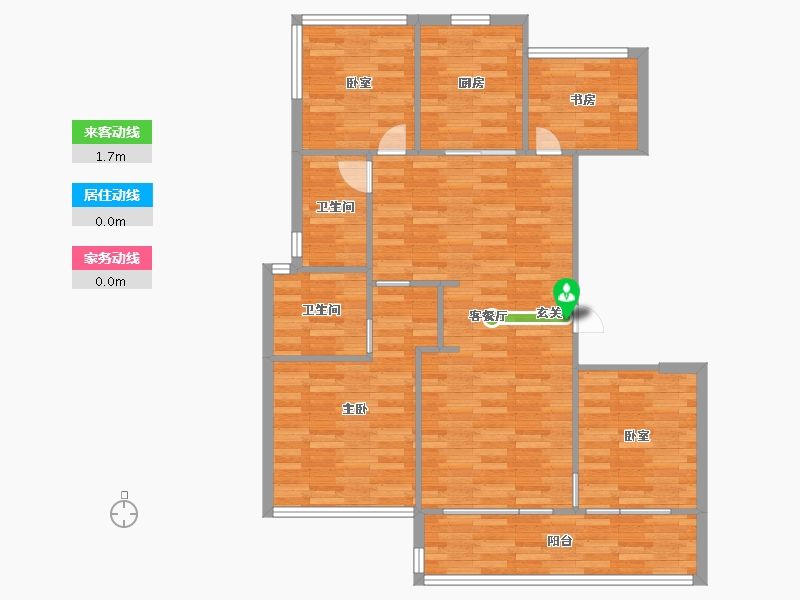 浙江省-杭州市-保利融信和光尘樾建面113m-95.14-户型库-动静线