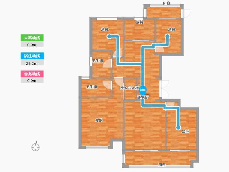 浙江省-杭州市-旭辉东原吴越府24幢129m²-103.20-户型库-动静线