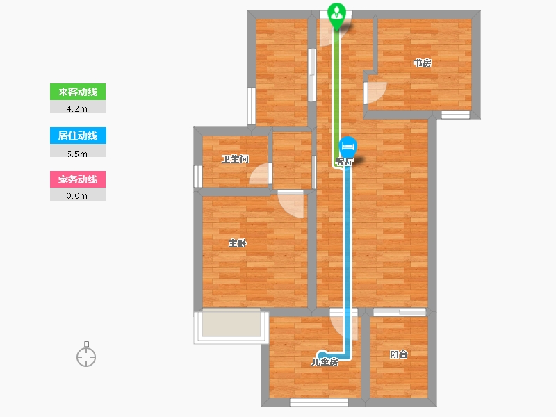 河南省-郑州市-正弘中央公园-65.69-户型库-动静线