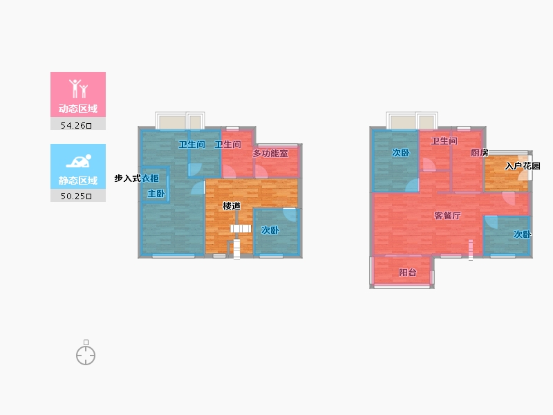 广东省-广州市-越秀东坡9栋140m²-114.23-户型库-动静分区