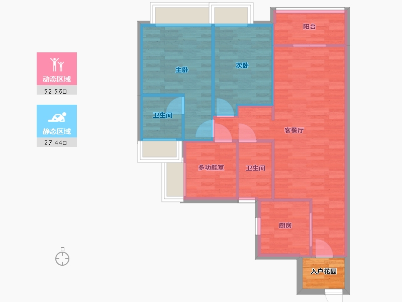 广东省-广州市-保利东郡2,3,4号楼104m2-75.16-户型库-动静分区