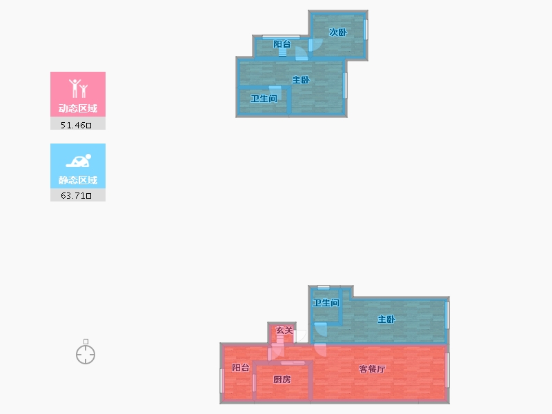 广东省-广州市-保利东郡1,3,4号楼103m2-100.35-户型库-动静分区