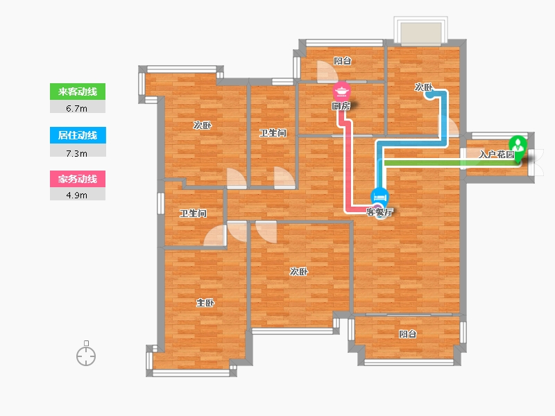 广东省-广州市-大宏锦绣141m²-112.81-户型库-动静线