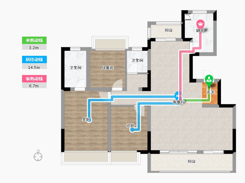 四川省-成都市-中建锦绣天地-100.56-户型库-动静线