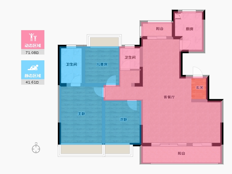 四川省-成都市-中建锦绣天地-100.56-户型库-动静分区