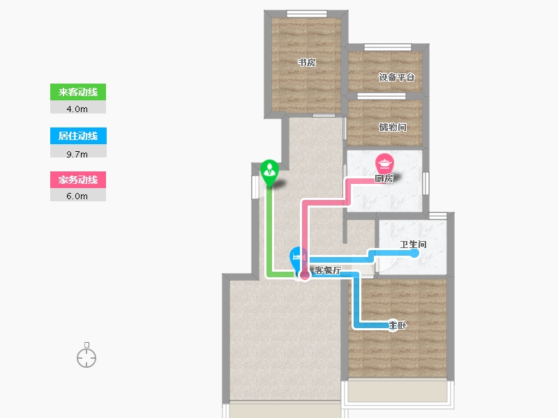 黑龙江省-哈尔滨市-融创公园壹号-71.22-户型库-动静线