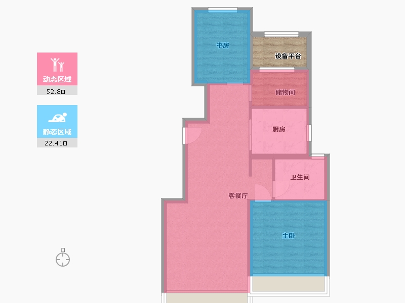 黑龙江省-哈尔滨市-融创公园壹号-71.22-户型库-动静分区