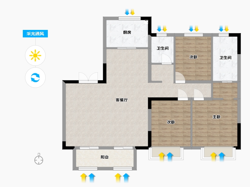 天津-天津市-财信河西府-112.00-户型库-采光通风