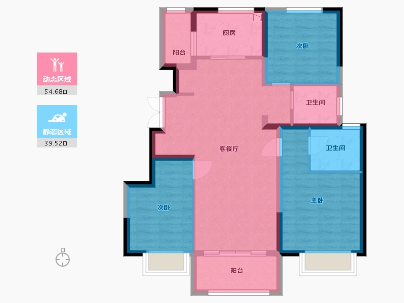 天津-天津市-财信河西府-84.00-户型库-动静分区