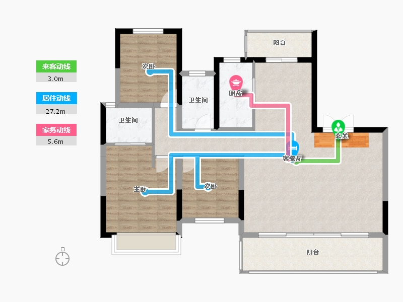 四川省-成都市-城投置地梧桐集-110.43-户型库-动静线