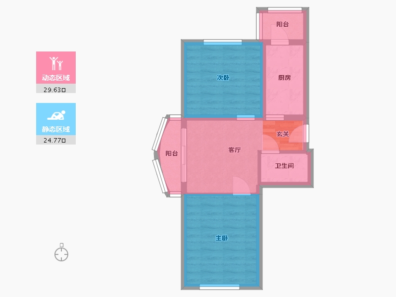 黑龙江省-哈尔滨市-融创公园壹号-47.97-户型库-动静分区