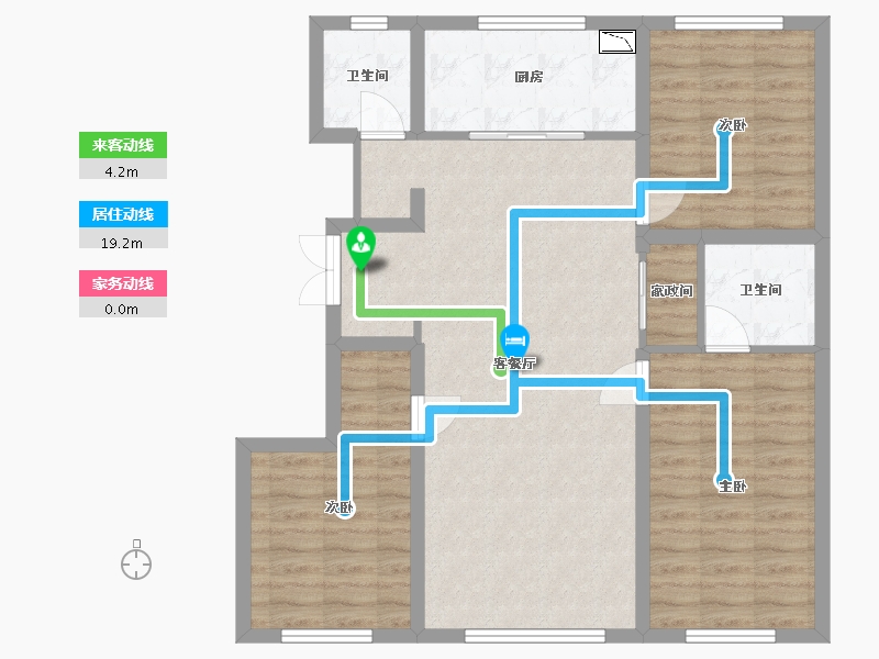 吉林省-长春市-新星宇揽悦-89.64-户型库-动静线