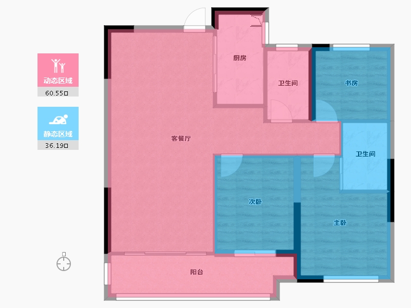 山东省-日照市-金港华府-87.69-户型库-动静分区