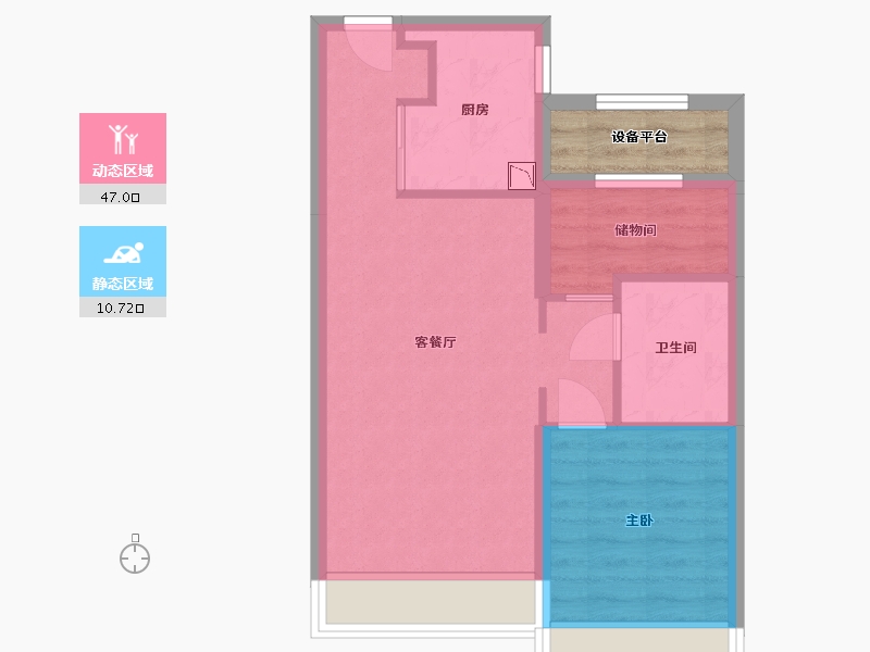 黑龙江省-哈尔滨市-融创公园壹号-54.42-户型库-动静分区