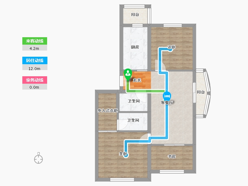 黑龙江省-哈尔滨市-融创公园壹号-67.08-户型库-动静线