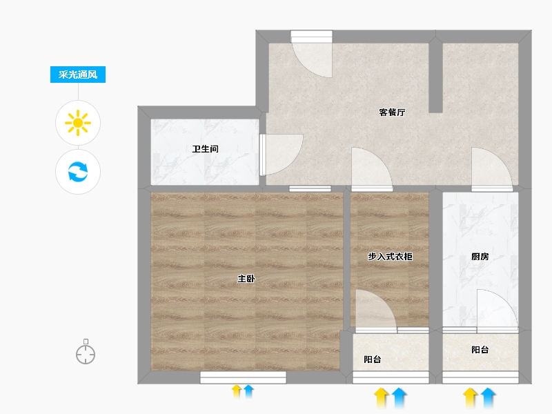 黑龙江省-哈尔滨市-融创公园壹号-38.40-户型库-采光通风