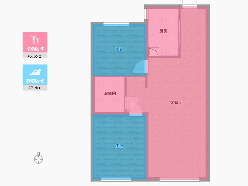 吉林省-长春市-新星宇揽悦-60.87-户型库-动静分区