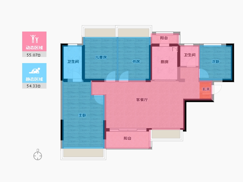 四川省-成都市-中建锦绣天地-97.59-户型库-动静分区