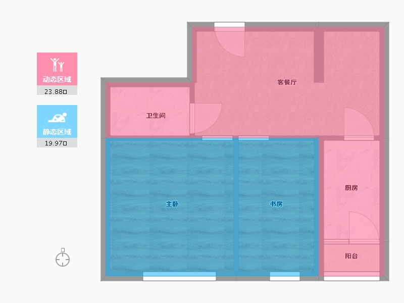 黑龙江省-哈尔滨市-融创公园壹号-38.58-户型库-动静分区