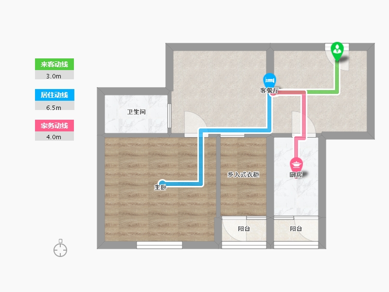 黑龙江省-哈尔滨市-融创公园壹号-42.67-户型库-动静线