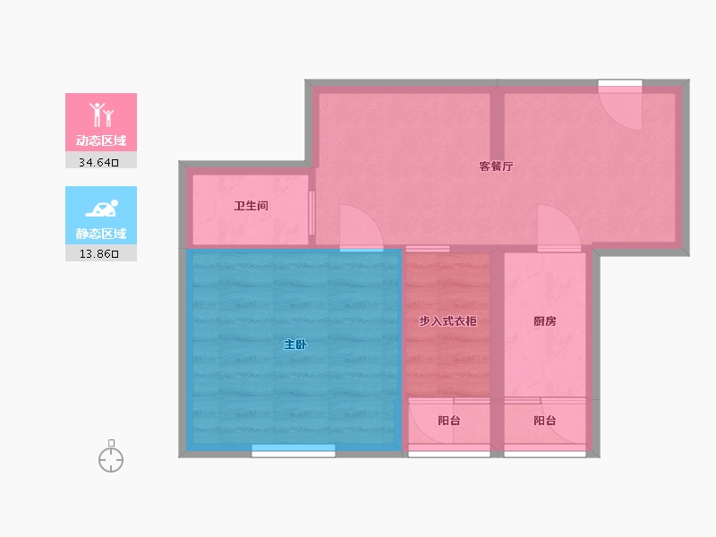 黑龙江省-哈尔滨市-融创公园壹号-42.67-户型库-动静分区