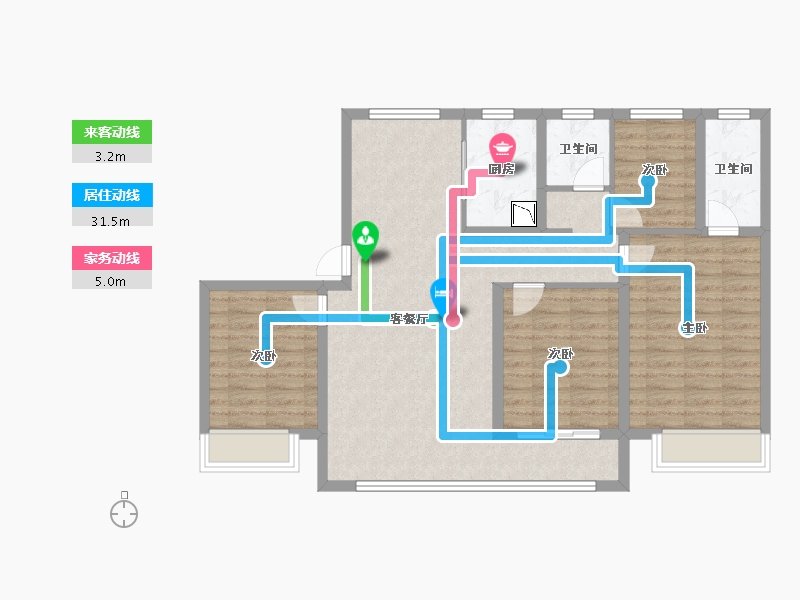 河北省-邯郸市-天正・君悦府-99.36-户型库-动静线