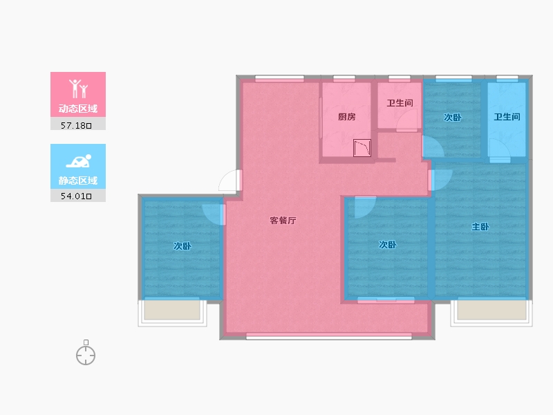 河北省-邯郸市-天正・君悦府-99.36-户型库-动静分区