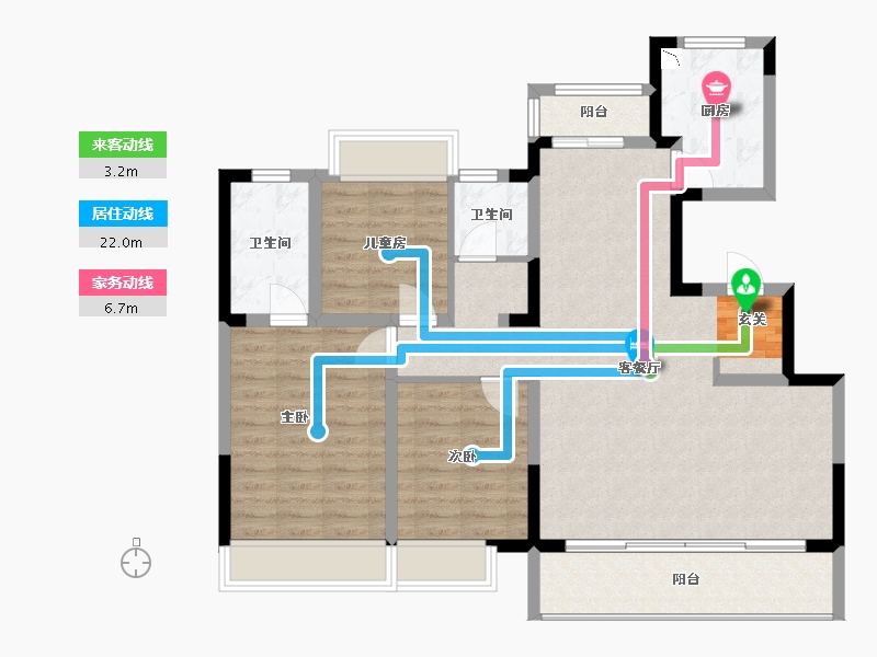 四川省-成都市-中建锦绣天地-100.22-户型库-动静线