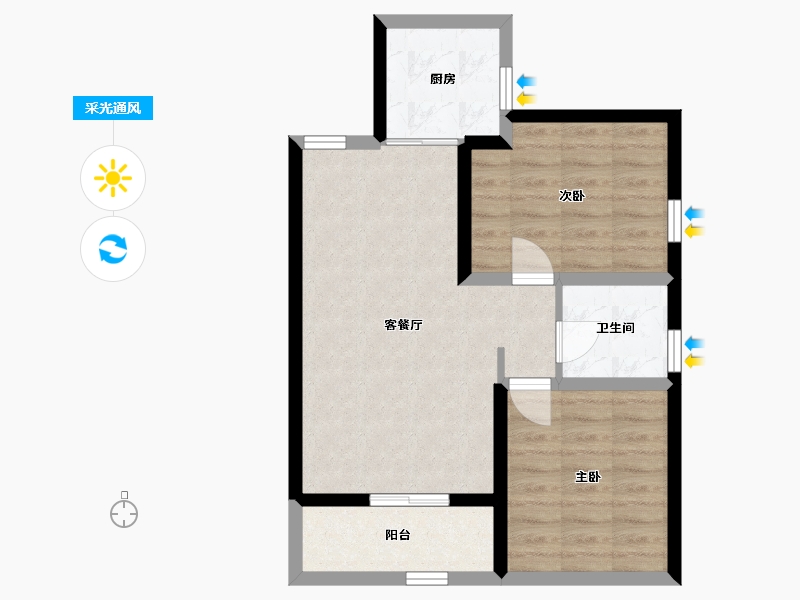 天津-天津市-沽上江南-59.11-户型库-采光通风