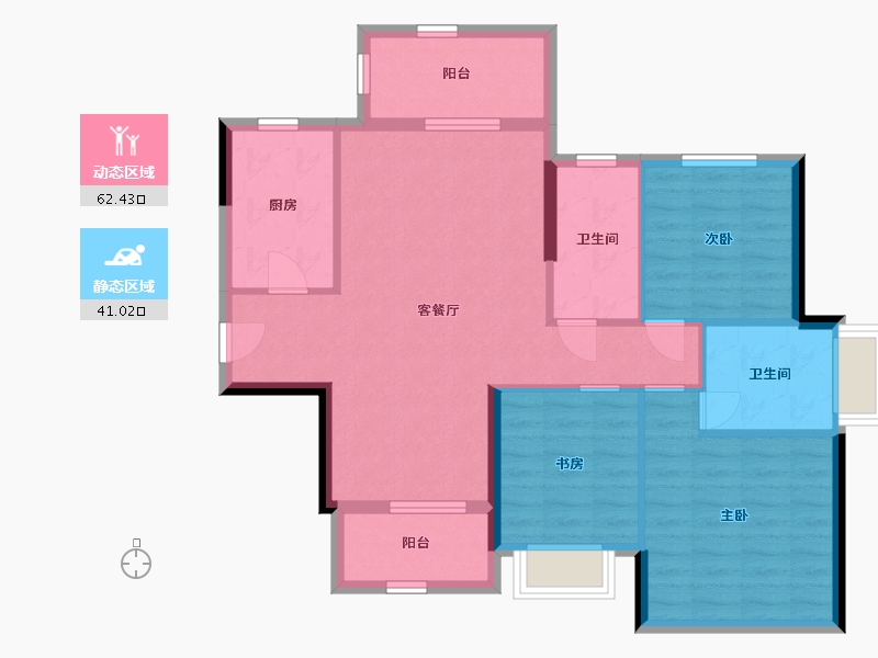 广东省-韶关市-欧浦·御龙湾-93.30-户型库-动静分区