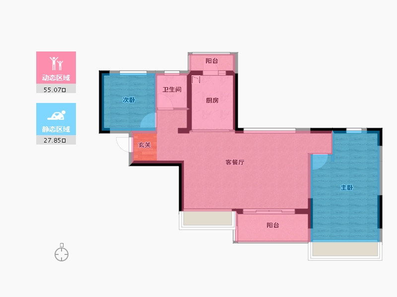 四川省-成都市-中建锦绣天地-74.26-户型库-动静分区