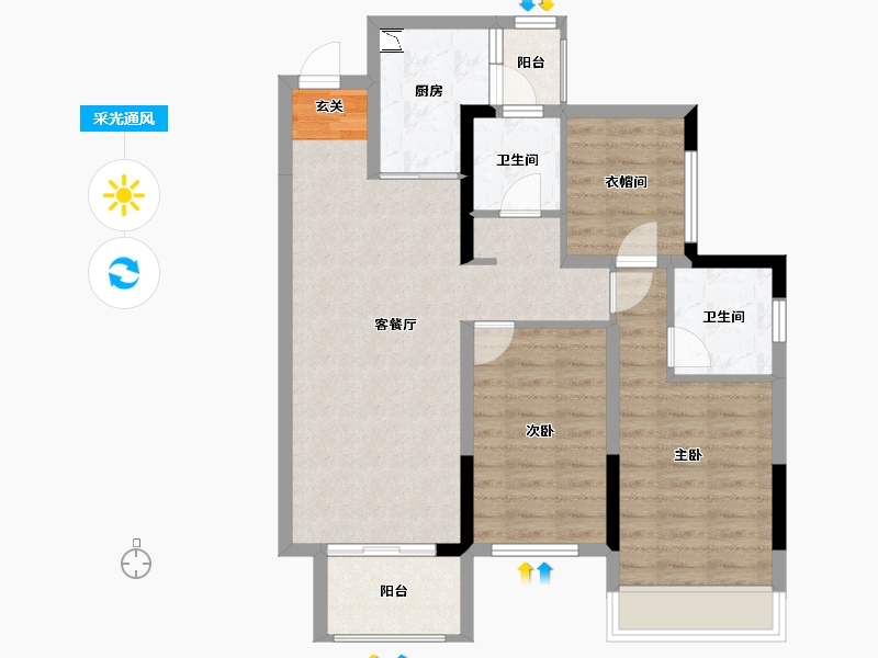 四川省-成都市-中建锦绣天地-79.44-户型库-采光通风