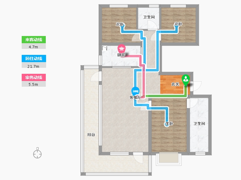 河北省-石家庄市-润江云玺-91.11-户型库-动静线