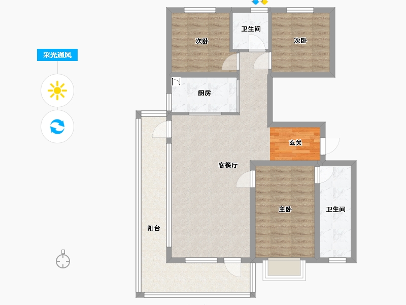 河北省-石家庄市-润江云玺-91.11-户型库-采光通风