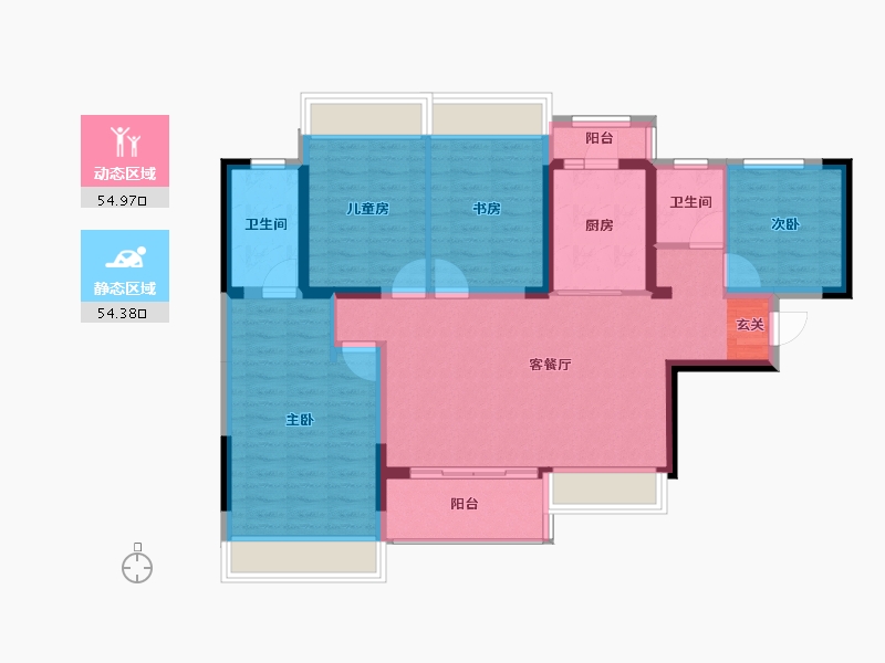 四川省-成都市-中建锦绣天地-97.64-户型库-动静分区