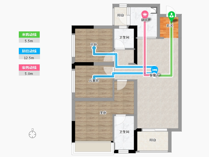 四川省-成都市-中建锦绣天地-76.12-户型库-动静线