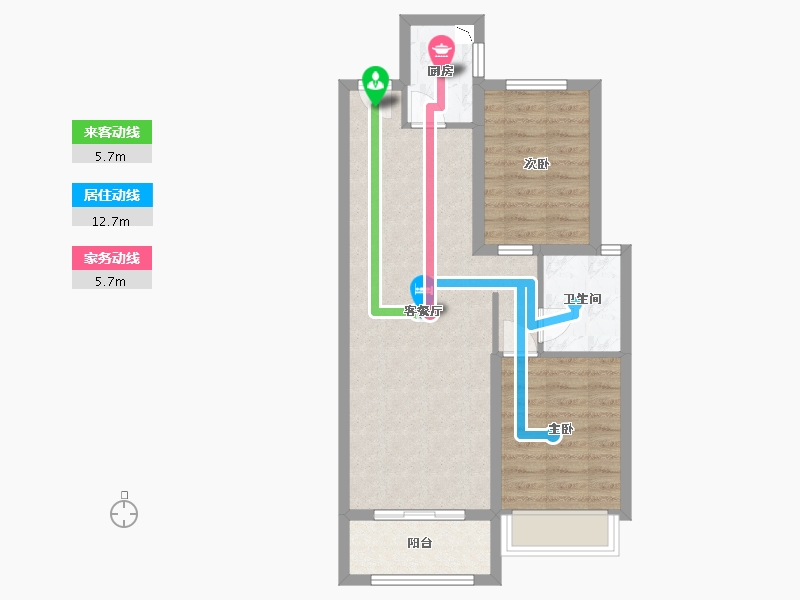 河北省-石家庄市-润江云玺-61.69-户型库-动静线