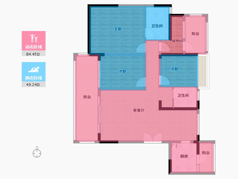 安徽省-阜阳市-万霖固蓉府-120.00-户型库-动静分区