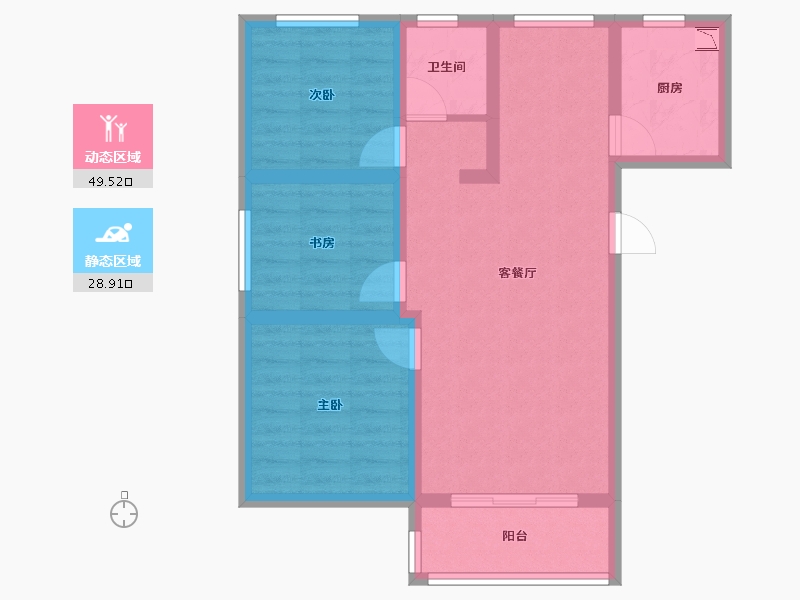 天津-天津市-沽上江南-69.02-户型库-动静分区