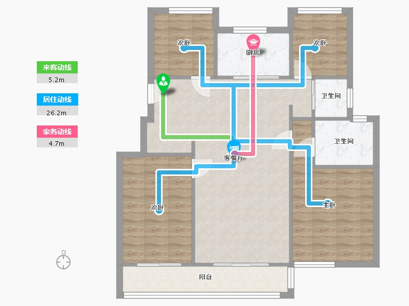 江苏省-无锡市-旭辉运河公元-91.00-户型库-动静线