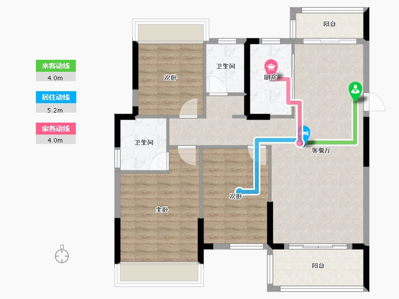 湖北省-孝感市-仙女湖豪庭-97.27-户型库-动静线