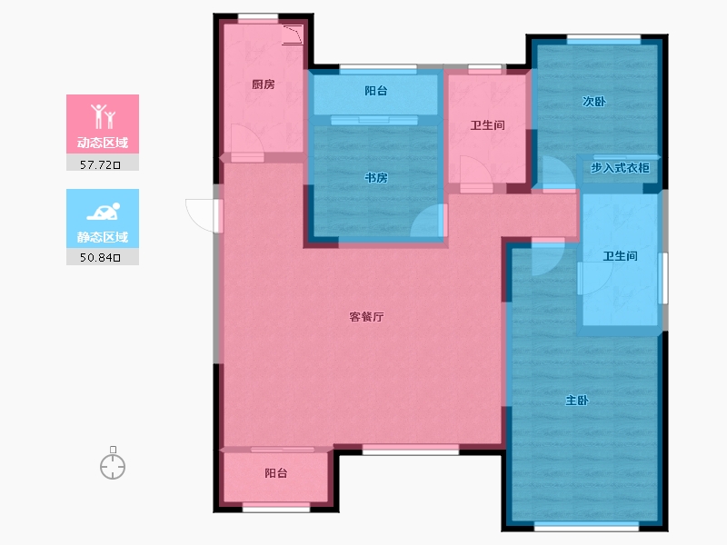 天津-天津市-松江之星-96.03-户型库-动静分区