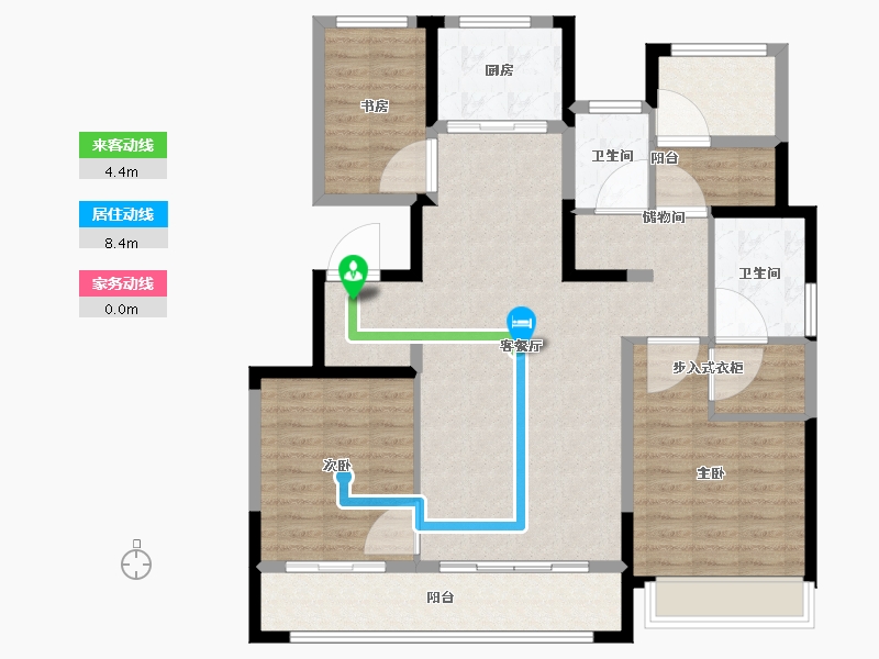 陕西省-西安市-绿城西安全运村-112.48-户型库-动静线